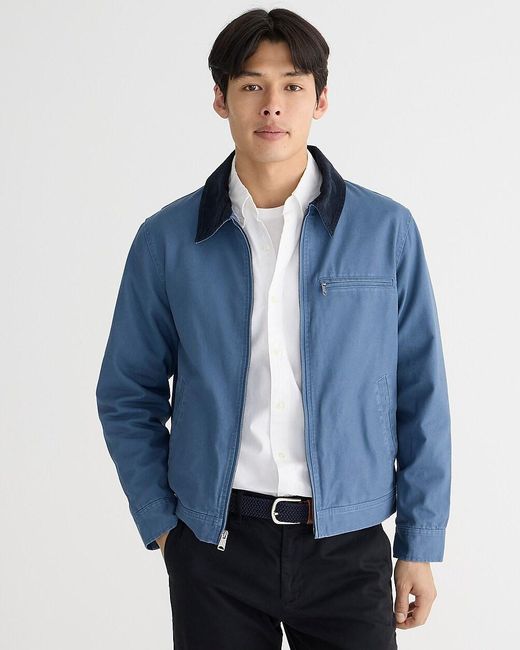 J.Crew Wallace & Barnes Lightweight Canvas Work Jacket in Blue for Men ...