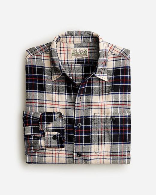 J.Crew Multicolor Midweight Flannel Workshirt for men