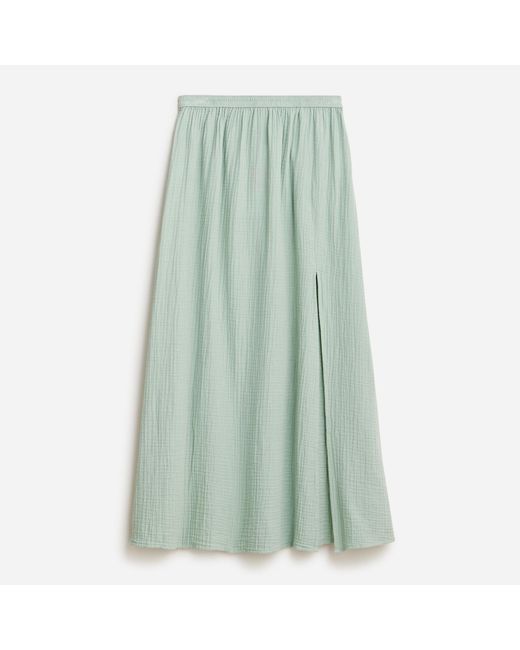 J.Crew Sideslit Soft Gauze Maxi Skirt in Green Lyst