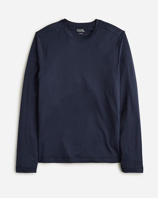 J.Crew Blue Slim Long-Sleeve Performance T-Shirt With Coolmax Technology for men