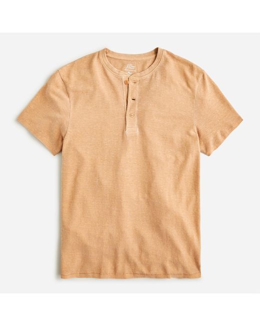 J.Crew Shortsleeve Henley in Natural for Men Lyst