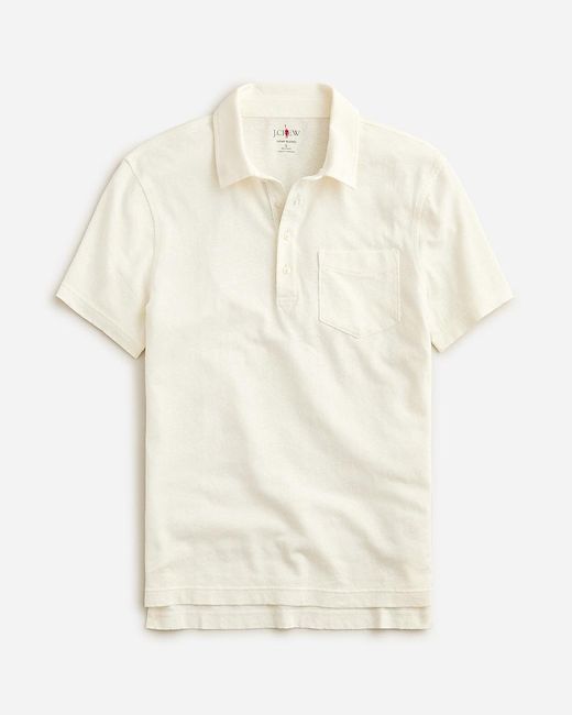 J.Crew Natural Hemp-Organic Cotton Blend Polo Shirt for men