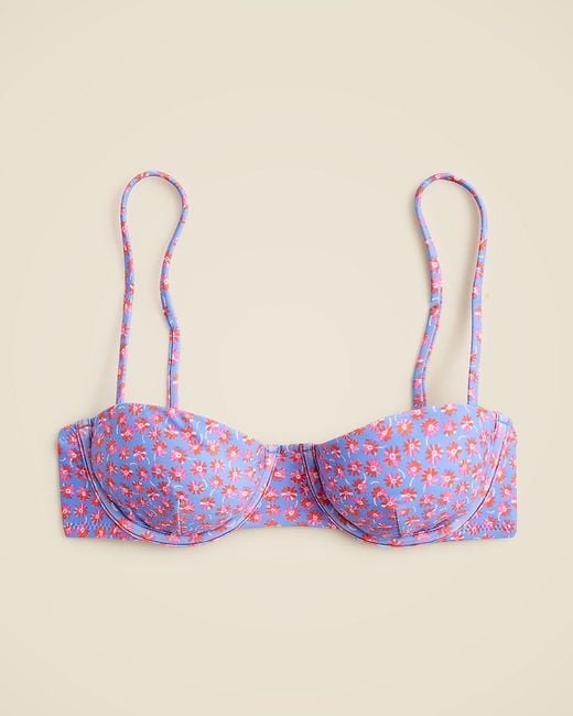 J.Crew Blue Balconette Underwire Bikini Top