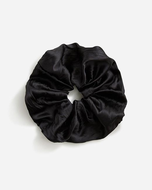 J.Crew Black Oversized Silk Scrunchie