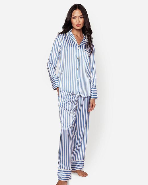 J.Crew Blue Petite Plume Pajama Set