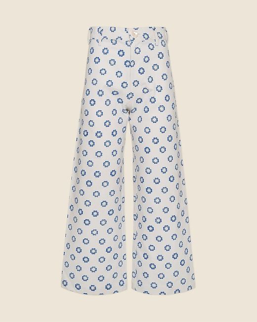 J.Crew White Sz Blockprints Disco Pant
