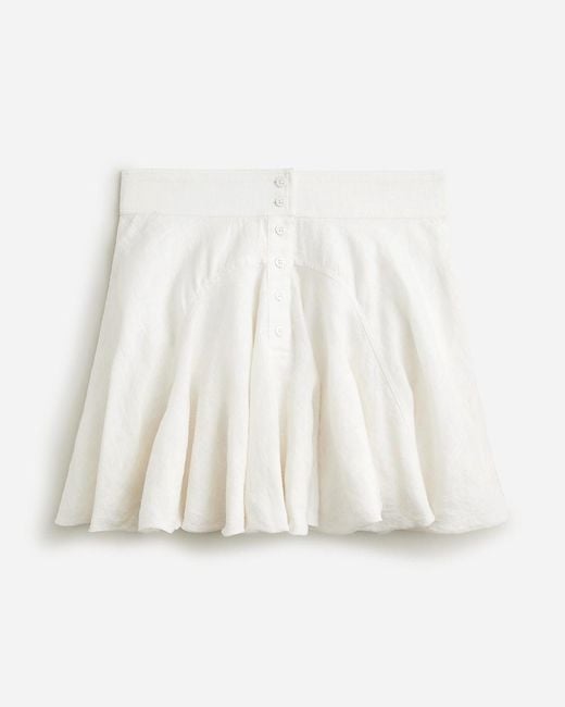 J.Crew White Button-Up Mini Skirt