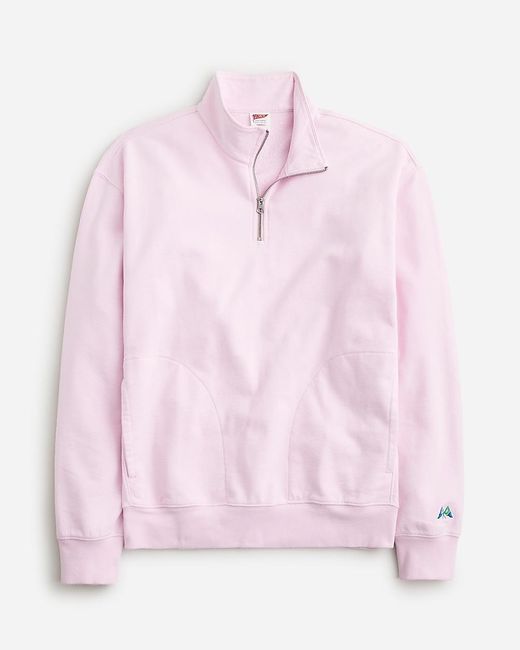 J.Crew Pink Relaxed-Fit Lightweight French Terry Quarter-Zip Sweatshirt for men