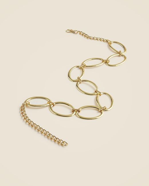 J.Crew Natural Metallic Chainlink Belt
