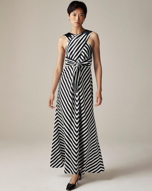 J.Crew White Christopher John Rogers X Cross-Front Maxi Dress