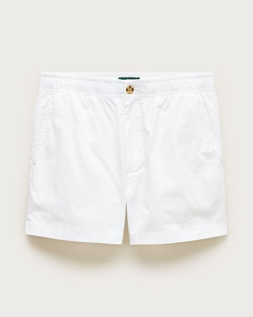 J.Crew White "4" Lightweight Chino Drawstring Short" for men