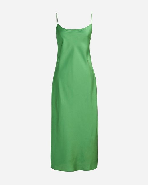 J.Crew Green Gwyneth Slip Dress