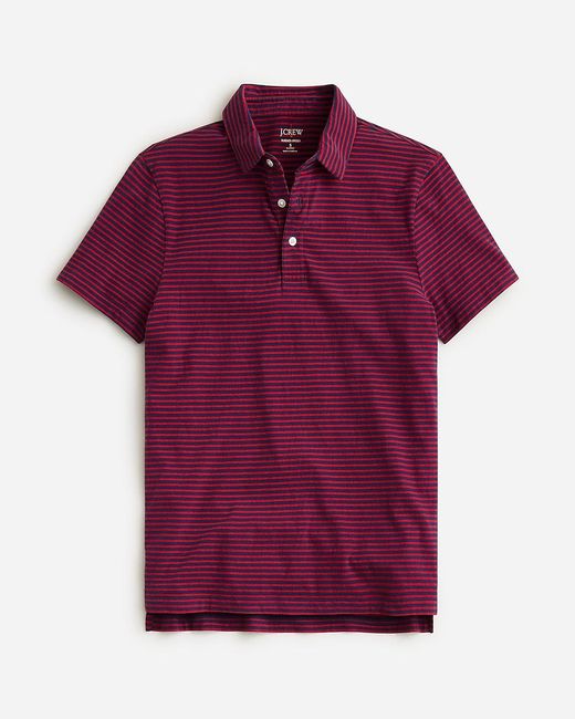 J.Crew Purple Sueded Cotton Polo Shirt for men