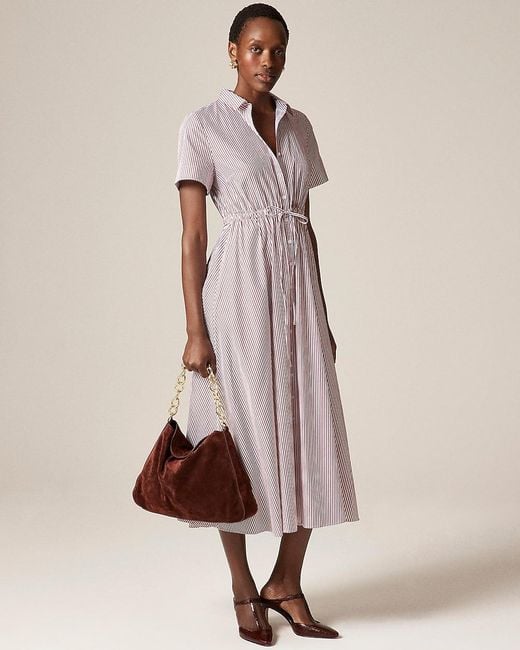 J.Crew Natural Cerise Shirtdress