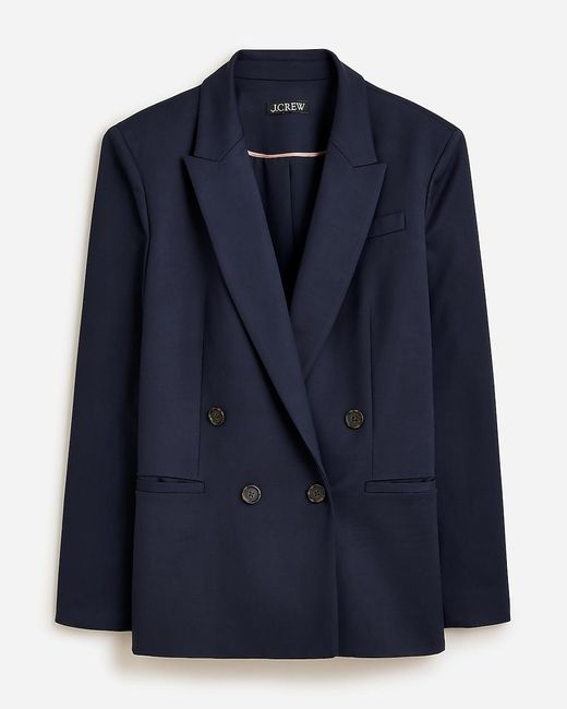 J.Crew Blue Relaxed Double-Breasted Blazer