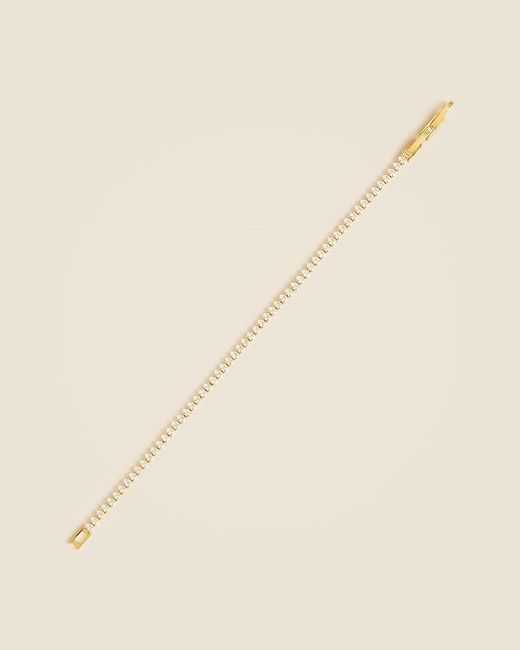 J.Crew Brown Teardrop Cubic Zirconia Bezel-Set Tennis Bracelet