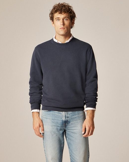 J.Crew Blue Lightweight French Terry Sweatshirt for men