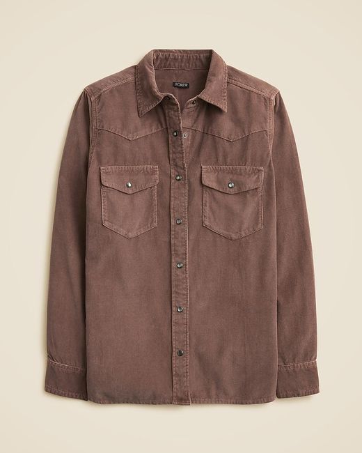 J.Crew Brown Jules Western Shirt