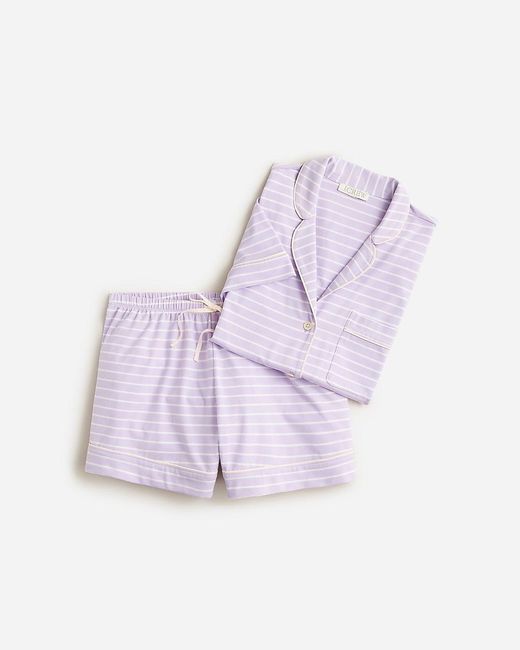 J.Crew White Short-Sleeve Pajama Short Set