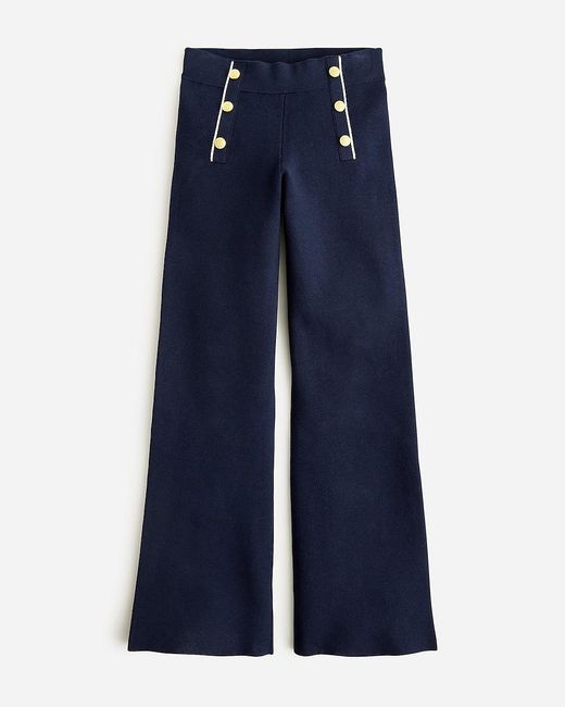 J.Crew Blue Tall Delaney Full-Length Sailor Sweater-Pant