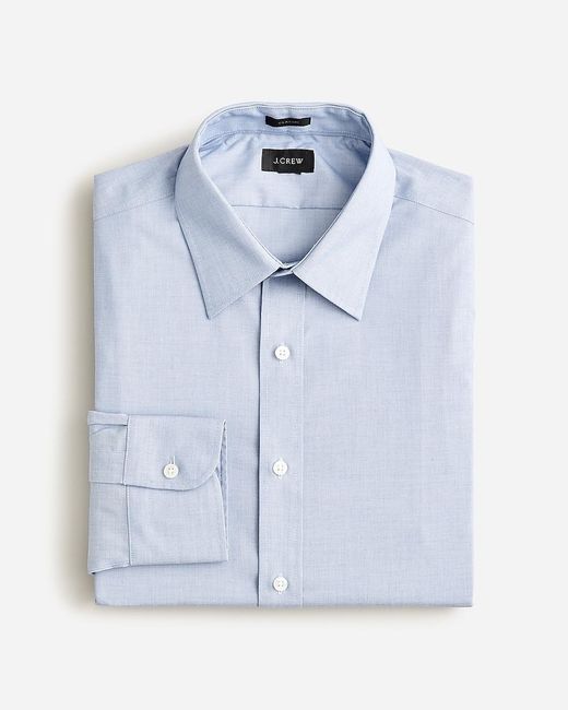 J.Crew Blue Slim-Fit Bowery Wrinkle-Free Stretch Cotton Shirt With Spread Collar for men