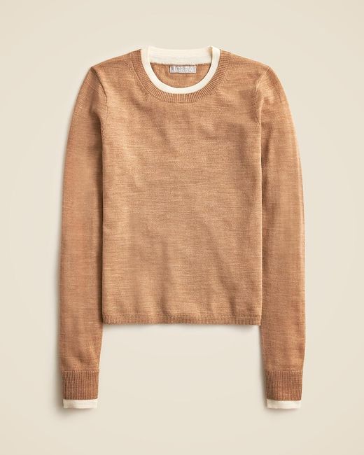 J.Crew Natural Carolyn Layered Crewneck Sweater