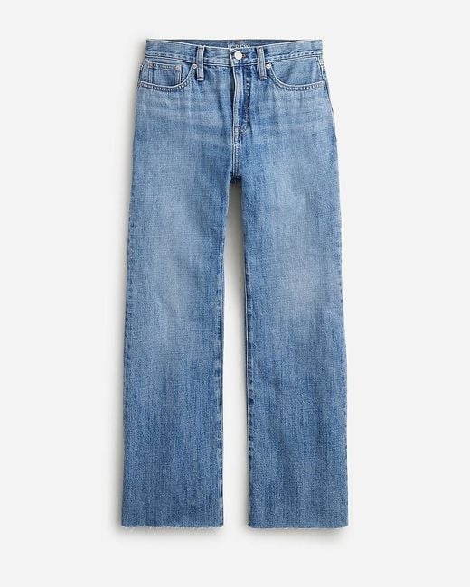 J.Crew Blue Mid-Rise Relaxed Demi-Boot Jean