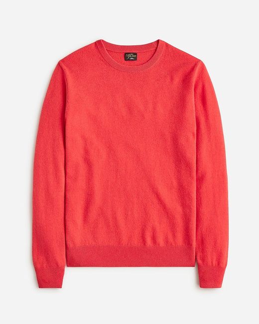 J.Crew Red Cashmere Crewneck Sweater for men