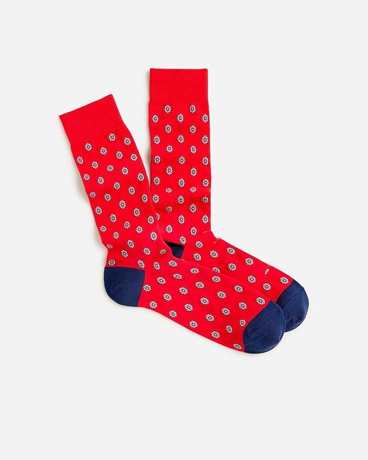 J.Crew Red Critter Socks for men