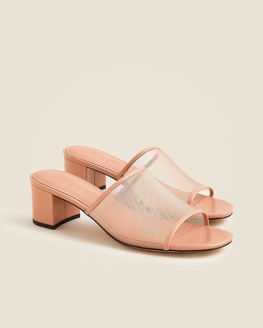 Women's Natural Mule Block-Heel Sandals