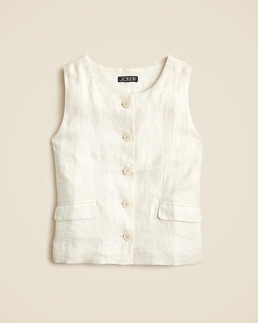 J.Crew Natural Crewneck Vest