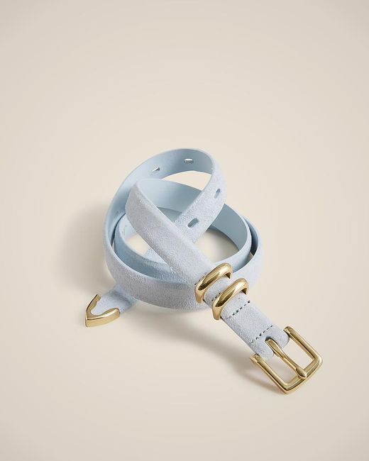 J.Crew Blue Thin Suede Belt