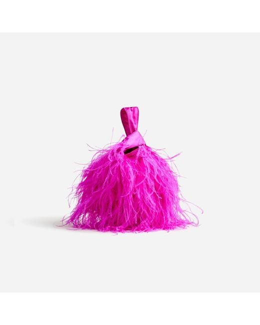 J.Crew Pink Collection Santorini Bag With Feathers