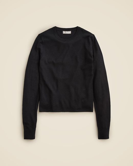J.Crew Black Carolyn Fitted Crewneck Sweater