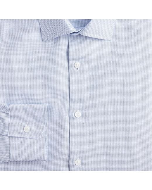 New J CREW Men SLIM END-ON-END LINEN-COTTON SHIRT IN NAVY PLAID M