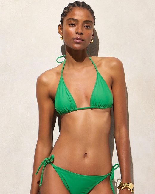 J.Crew Green Perfect String Bikini Top