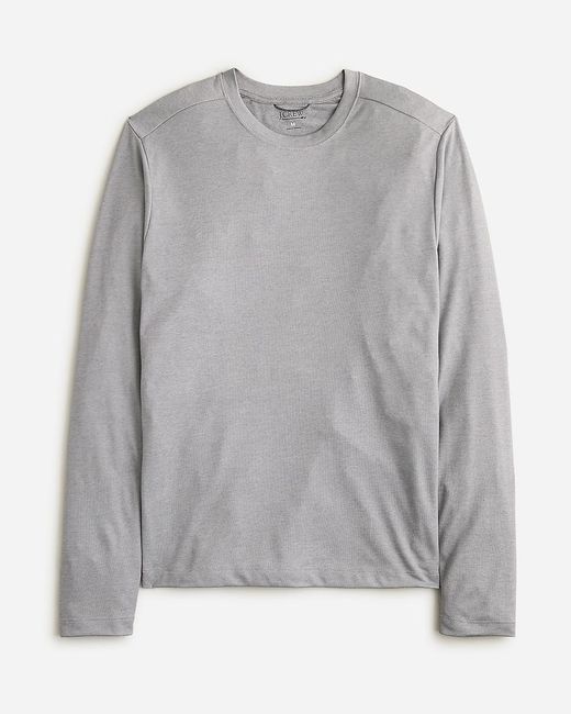 J.Crew Gray Tall Long-Sleeve Performance T-Shirt With Coolmax Technology for men