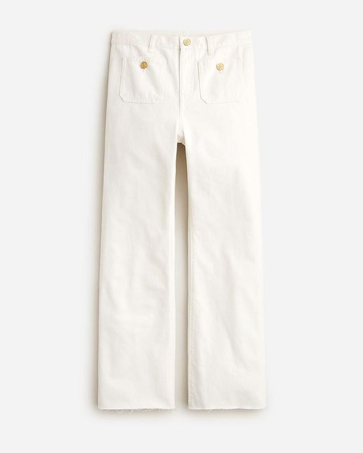 J.Crew Natural Petite Sailor Mid-Rise Relaxed Demi-Boot Jean