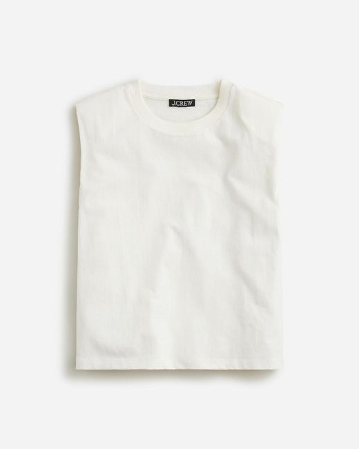 J.Crew White Structured Muscle T-Shirt