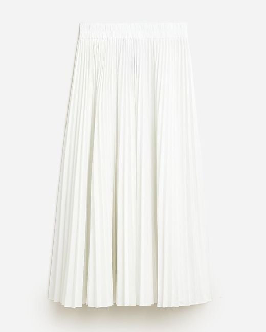 J.Crew White Gwyneth Pleated Skirt
