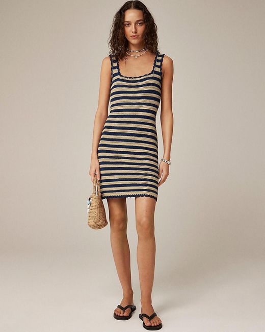 J.Crew Natural Scallop-Trim Sweater-Dress