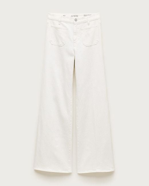 J.Crew White Patch-Pocket Denim Trouser