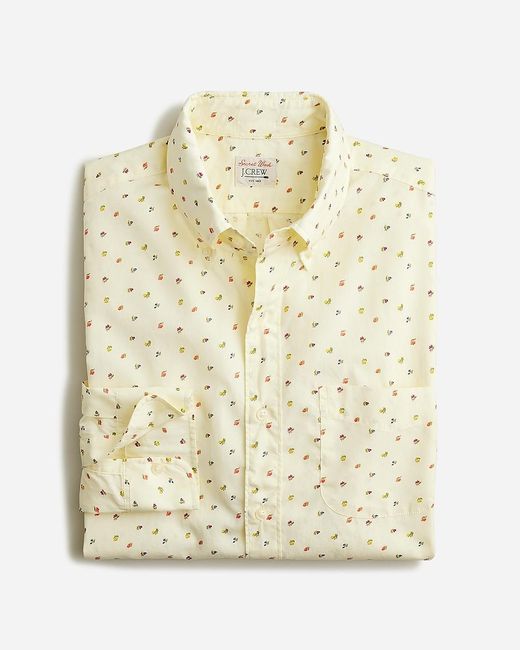 J.Crew White Relaxed-Fit Secret Wash Cotton Poplin Shirt for men