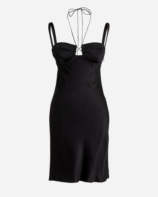 J.Crew Black Limited-Edition Anna October X Bustier Mini Slip Dress