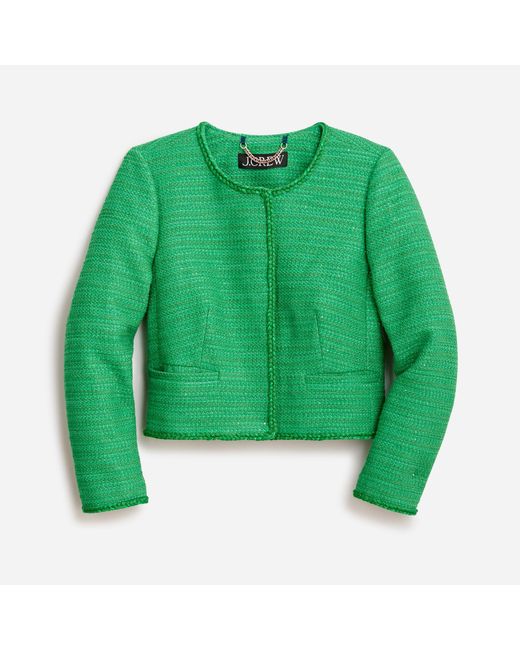 J.Crew Louisa Lady Jacket In Sequin Tweed in Green Lyst