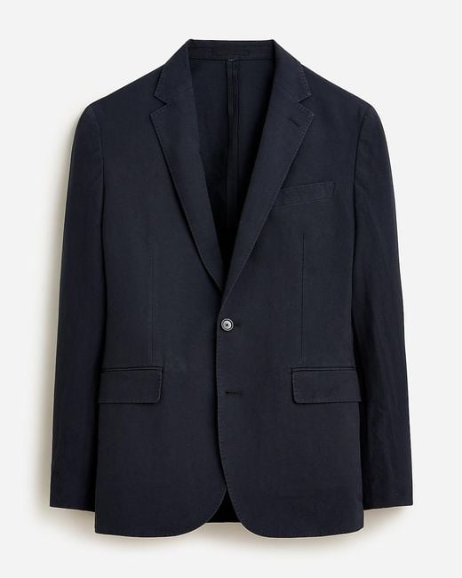 J.Crew Blue Ludlow Slim-Fit Unstructured Suit Jacket for men