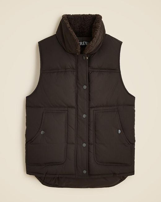 J.Crew Blue Puffer Vest With Primaloft