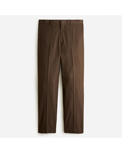 J.Crew Slim-fit Stretch Hemp-organic Cotton Suit Pant in Brown for Men