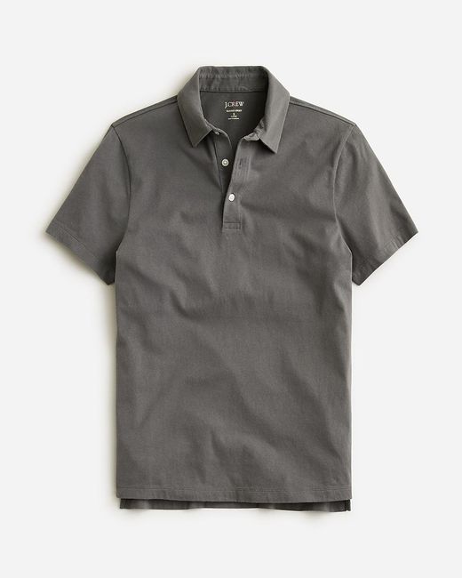 J.Crew Gray Sueded Cotton Polo Shirt for men