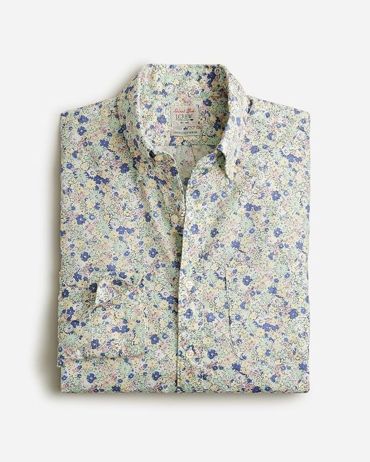 J.Crew Gray Slim Untucked Secret Wash Cotton Poplin Shirt for men